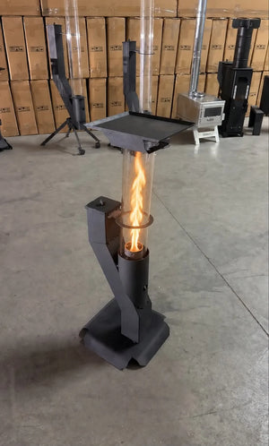 Mini Pelet Sobası – 90 cm | 2 kg Depo | Değiştirilebilir Izgara