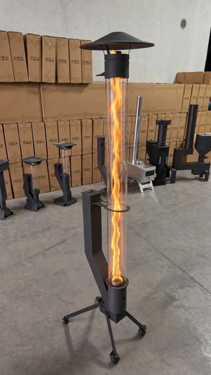 Standart Füze Pelet Sobası – 180 cm | 3,5 kg Depo | 2 Tekerlekli