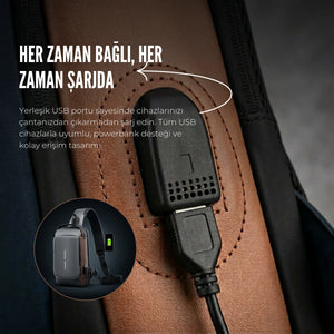 Akıllı Kilitli USB Şarj Girişli Göğüs Çantası